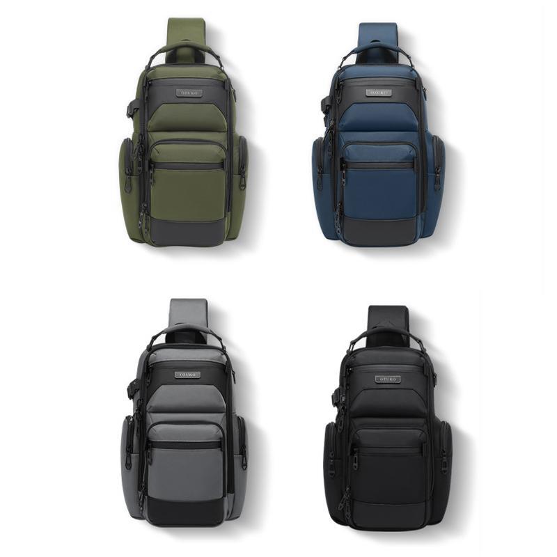 Lightweight Men Waterproof Crossbody Chest Bag Travel Companion - Green 3