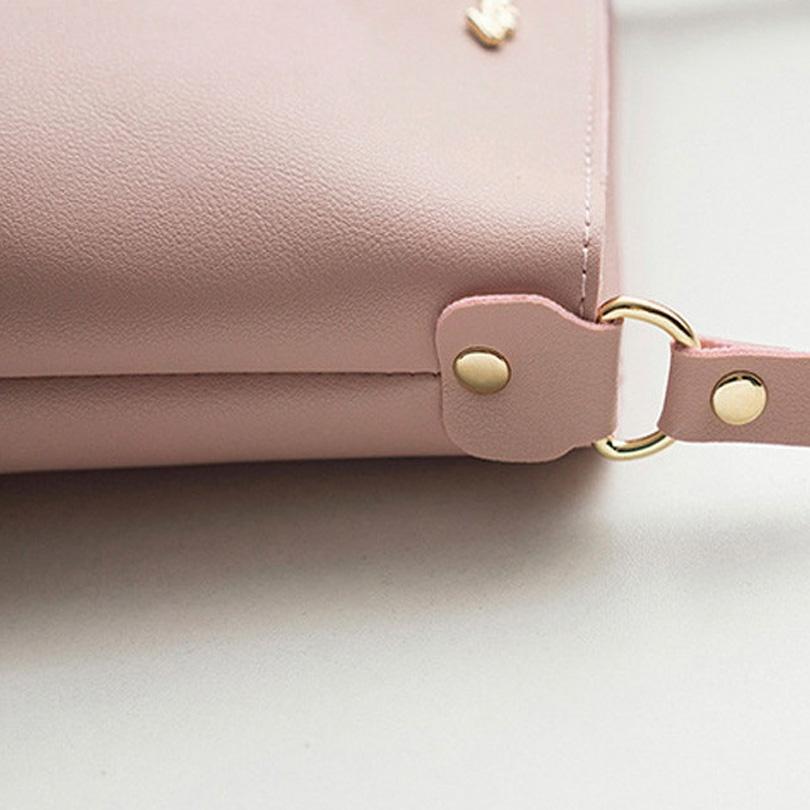 Stylish Pink Crossbody Bag With Zipper 6
