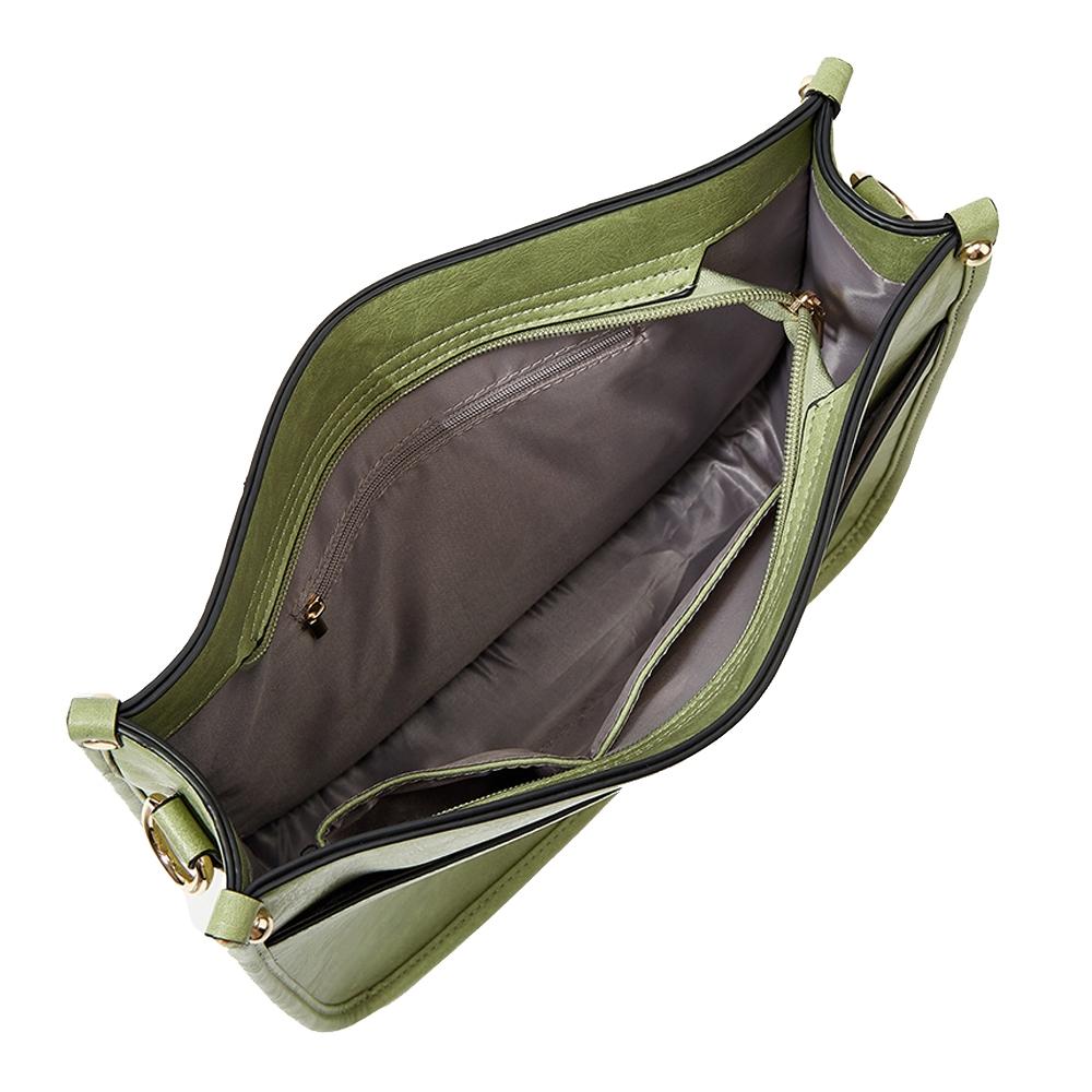 Leopard Print Waterproof Crossbody Tote Bag - Green 11