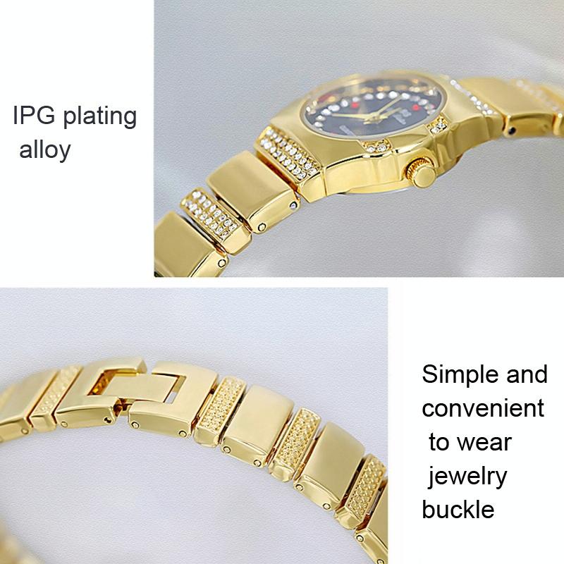 Timeless Diamond Women Watch - Classic Design - Golden Green 5