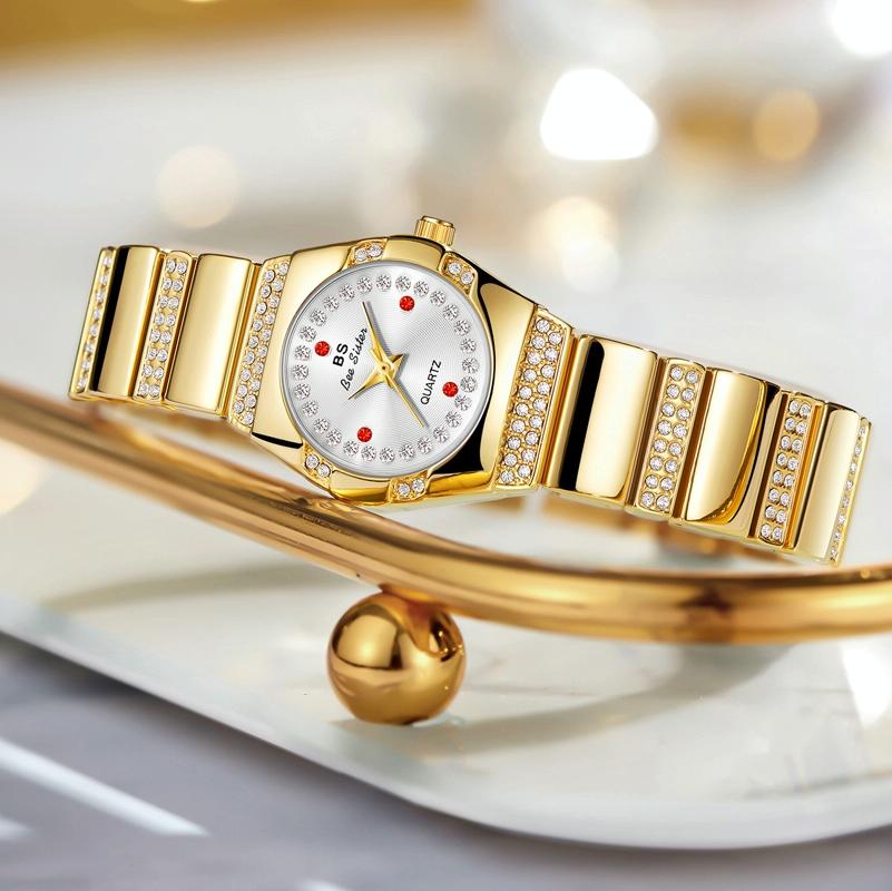 Timeless Diamond Women Watch - Classic Design - Golden Green 6