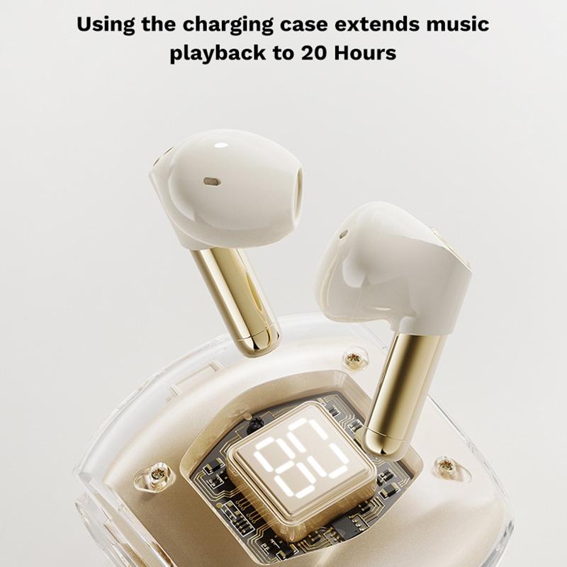 Transparent Bubble Tws Wireless Earphones with Lanyard - Purple 7