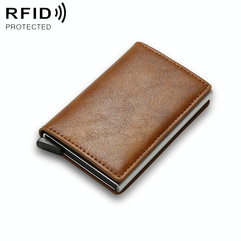 Carbon Fiber Rfid Wallet for Men - Brown 12