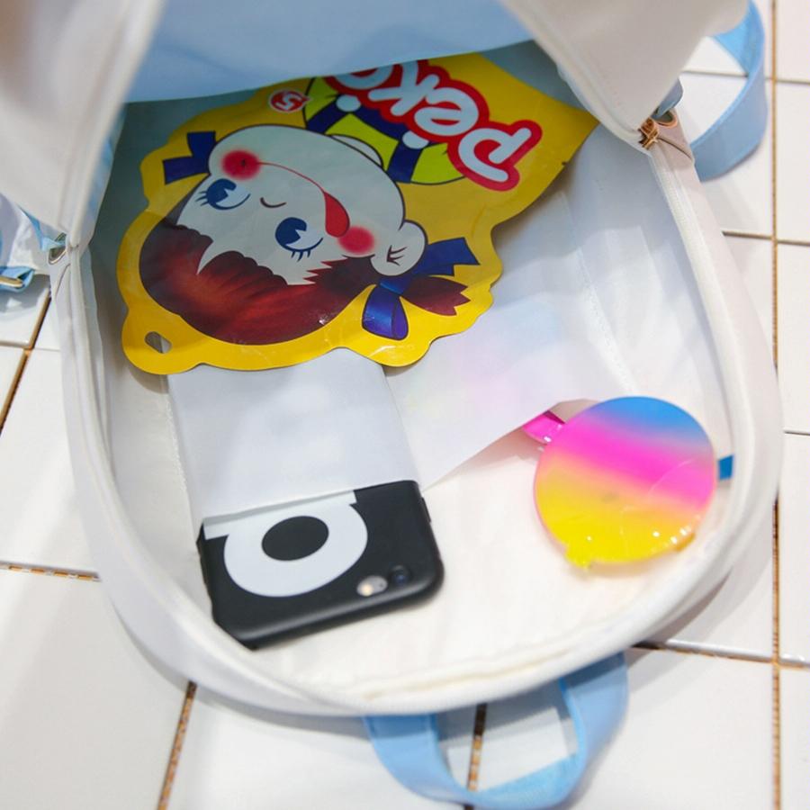 Mini Clear Kids Backpack with Bow - Perfect for School - Purple 7