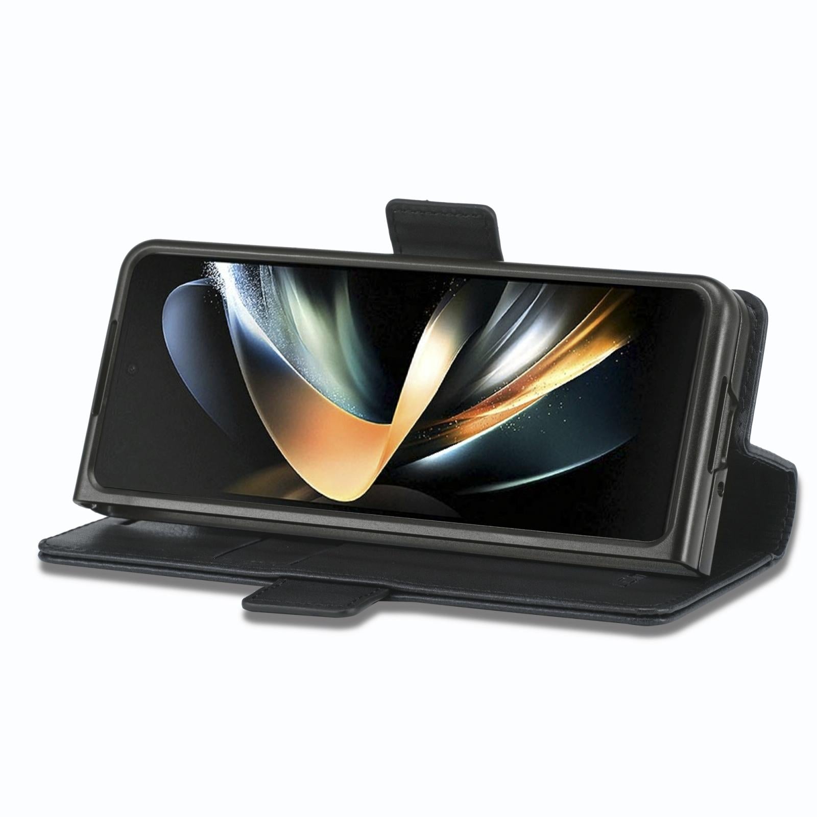For Samsung Galaxy Z Fold4 5G Rfid Leather Phone Case - Secure & Stylish - Black 5