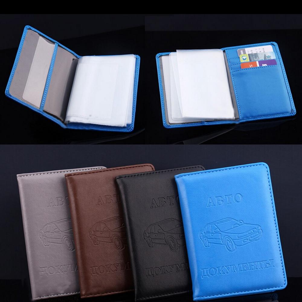 Stylish Pu Leather Driving License Holder Wallet - Grey 5