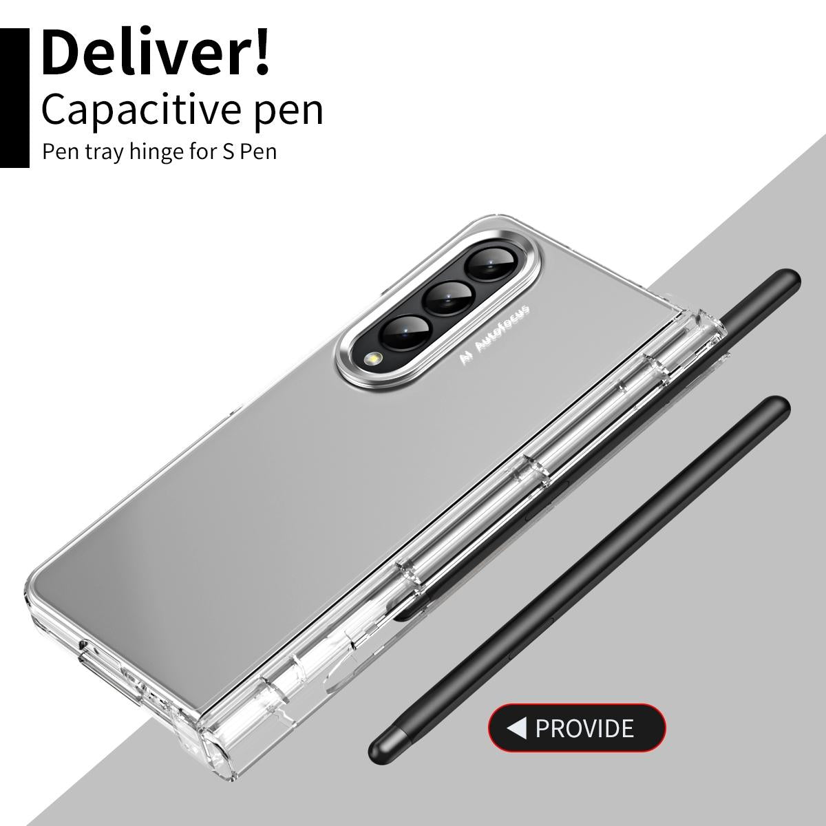 For Samsung Galaxy Z Fold4 5G Samsung Fold 4 Hinge Flip Case - Two Tone Contact Lens - Purple 6