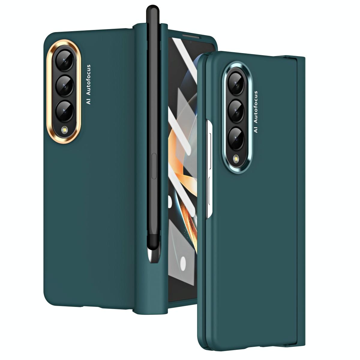For Samsung Galaxy Z Fold4 5G Samsung Fold 4 Hinge Flip Case - Two Tone Contact Lens - Purple 8