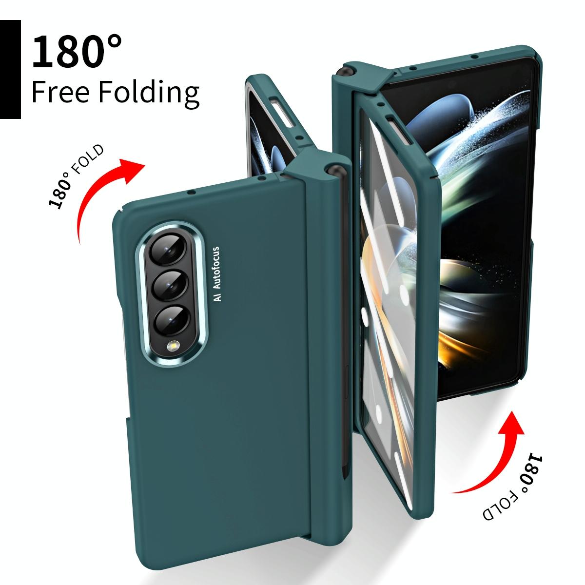 For Samsung Galaxy Z Fold4 5G Samsung Fold 4 Hinge Flip Case - Two Tone Contact Lens - Purple 12
