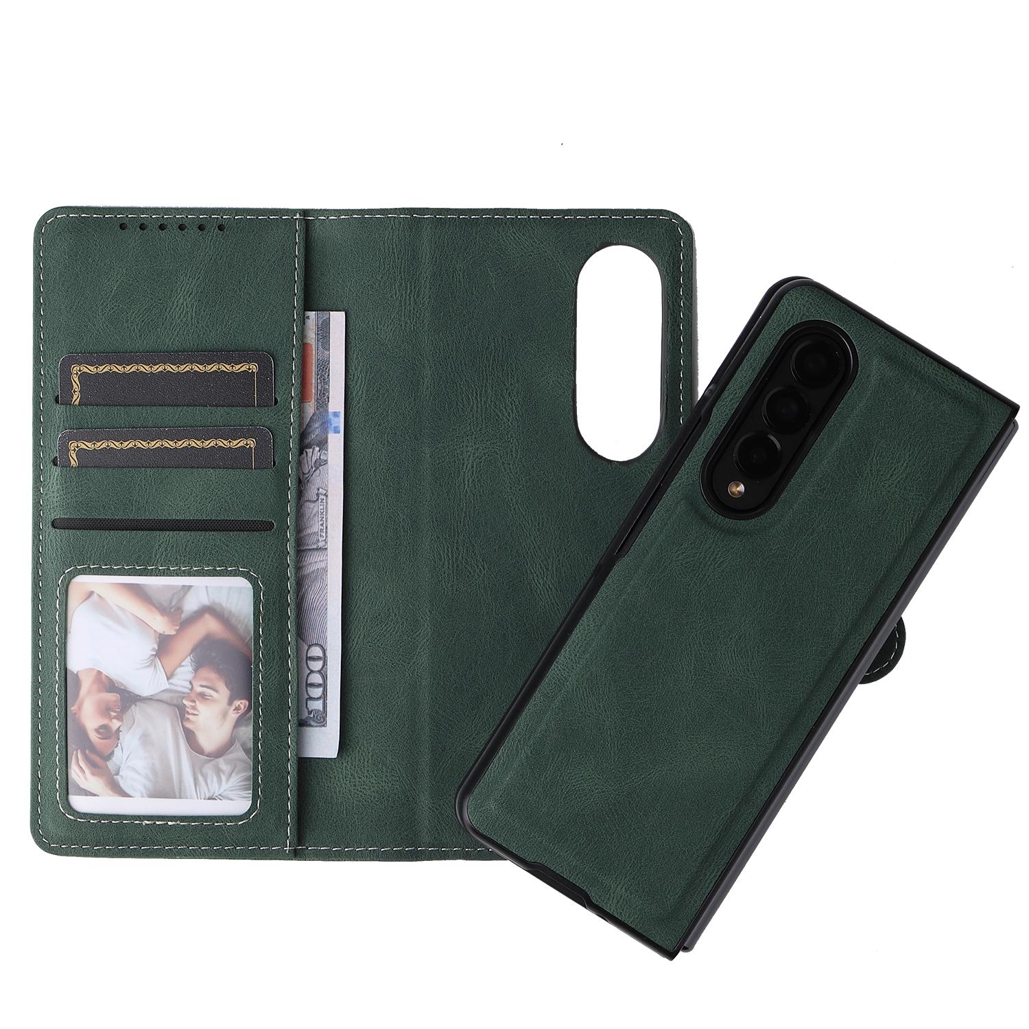 For Samsung Galaxy Z Fold4 5G Foldable Leather Case - Detachable - Black 5