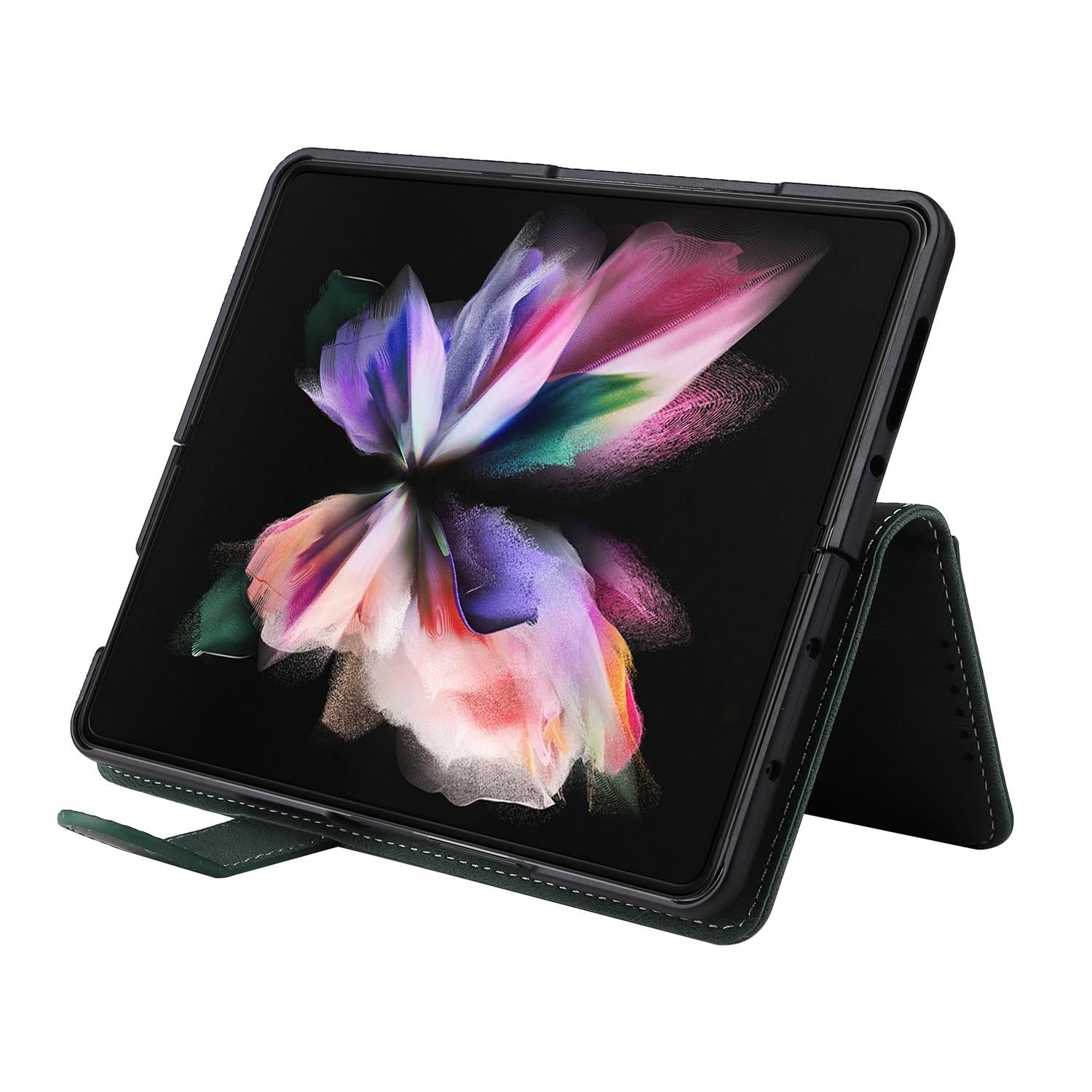 For Samsung Galaxy Z Fold4 5G Foldable Leather Case - Detachable - Black 6