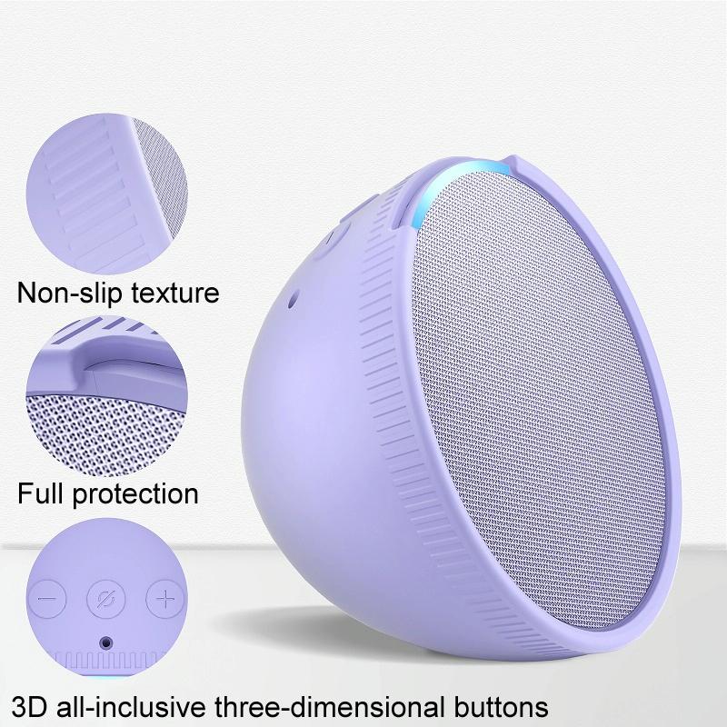 Protective Cover for Amazon Echo Pop Smart Speaker - Drop-proof and All-inclusive - White 6