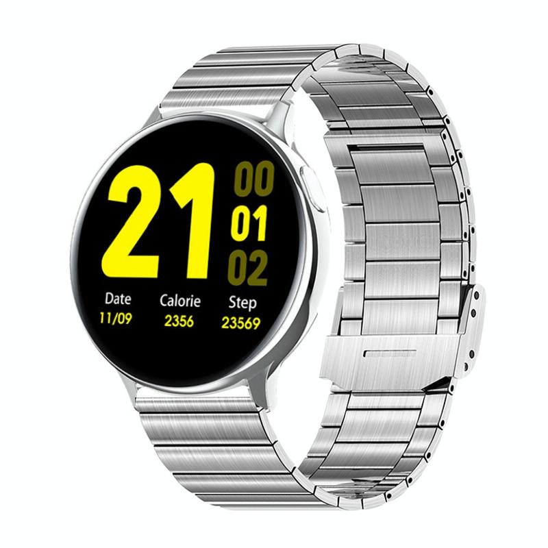 Smart Wristband With Temp And Sleep Monitoring - Silver Steel