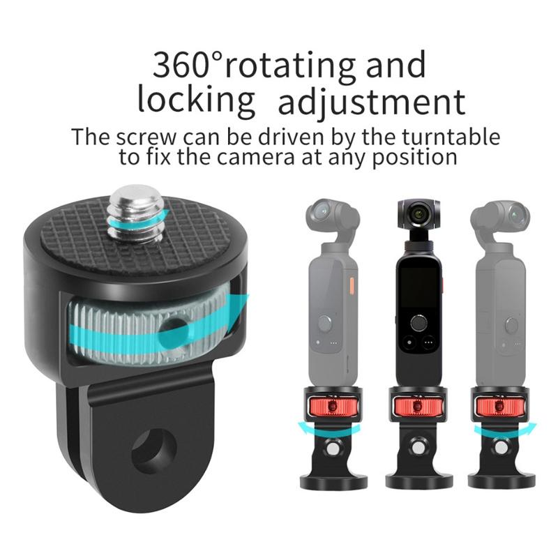Universal Tripod Adapter for Action Cameras - 1 / 4 Inch Screw - Red 5