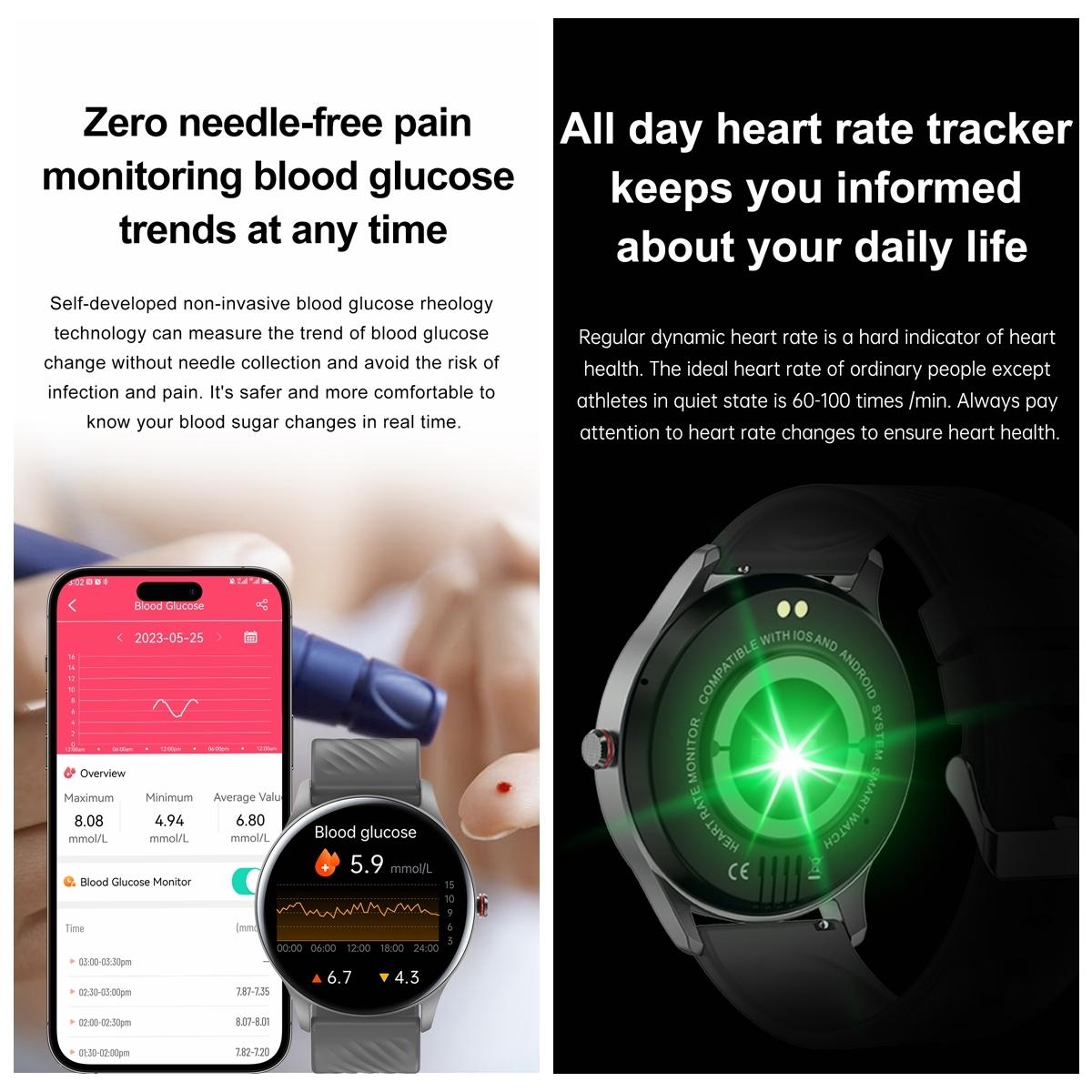 1.43 Inch Amoled Smart Watch With Bt Call & Health Tracking - Blue 8