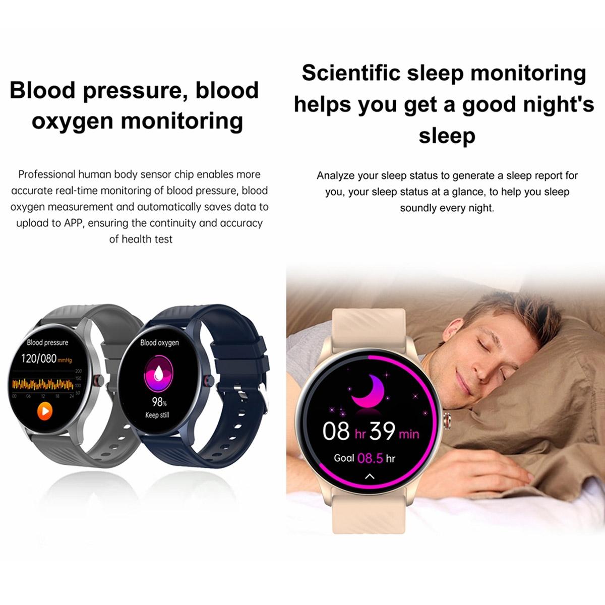 1.43 Inch Amoled Smart Watch With Bt Call & Health Tracking - Blue 9