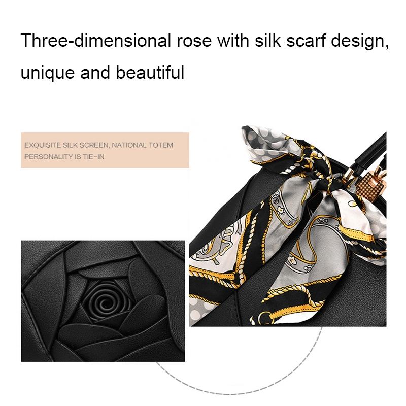 Carved Ladies Handbag - 3d Design - Dark Gray 7
