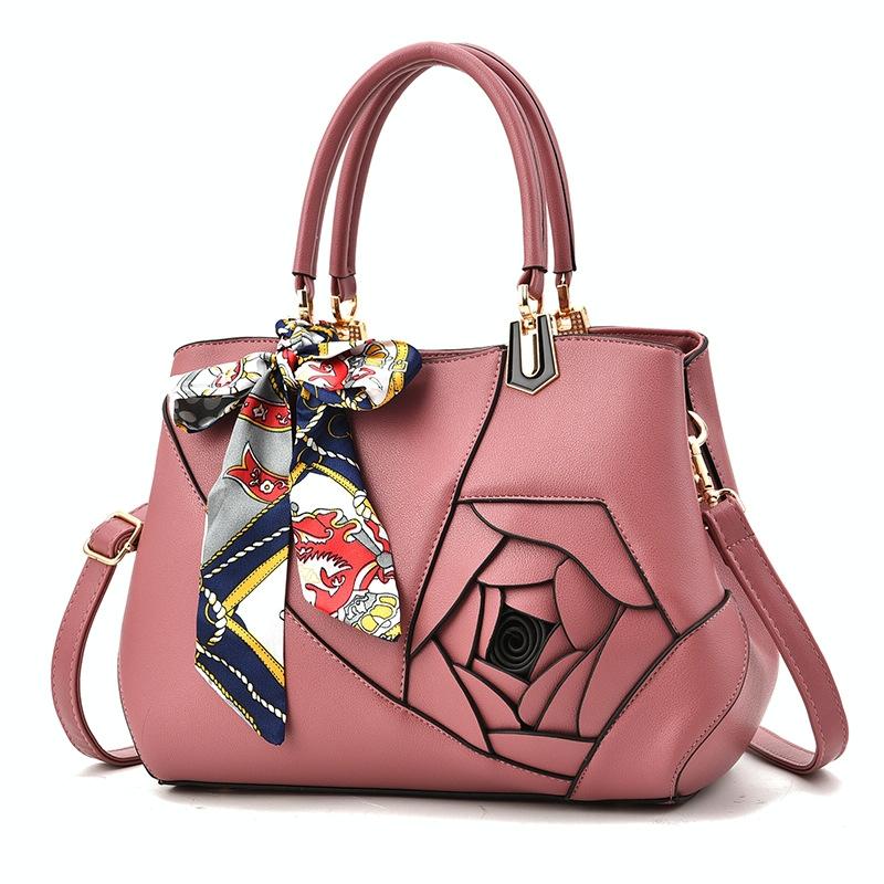 Carved Ladies Handbag - 3d Design - Dark Gray 9