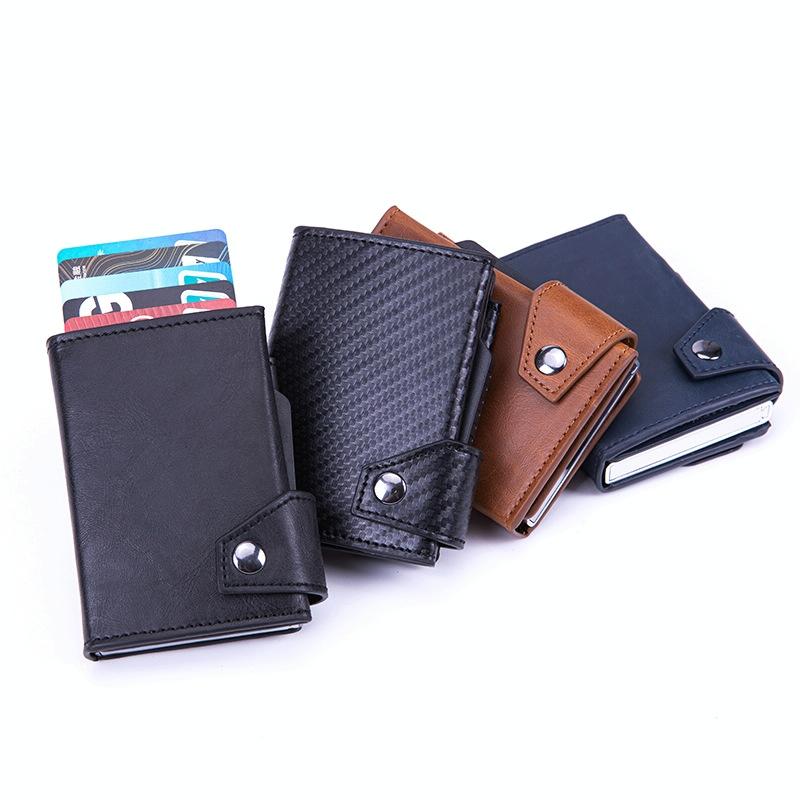 Rfid-protected Aluminum Coin Purse - Secure & Stylish - Carbon Fiber Black 3