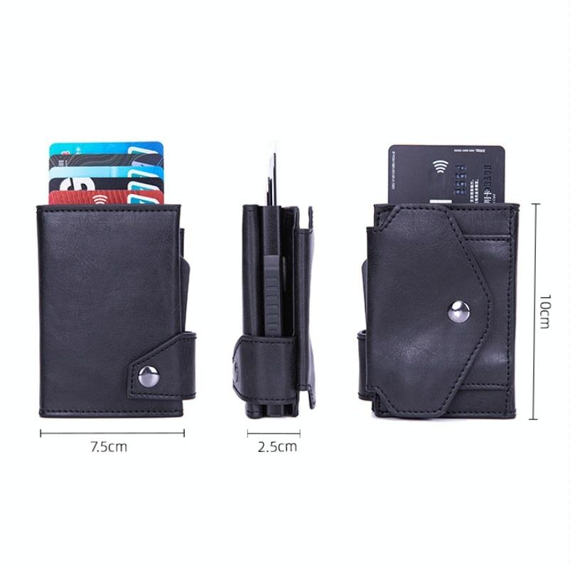 Rfid-protected Aluminum Coin Purse - Secure & Stylish - Carbon Fiber Black 4