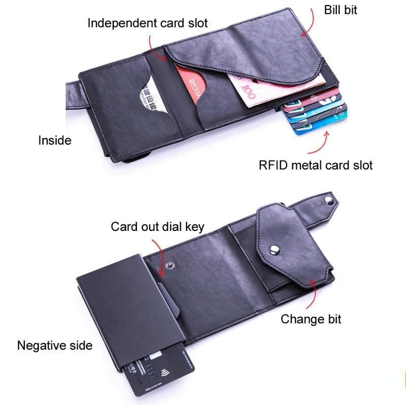 Rfid-protected Aluminum Coin Purse - Secure & Stylish - Carbon Fiber Black 5