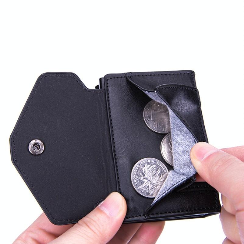 Rfid-protected Aluminum Coin Purse - Secure & Stylish - Carbon Fiber Black 7