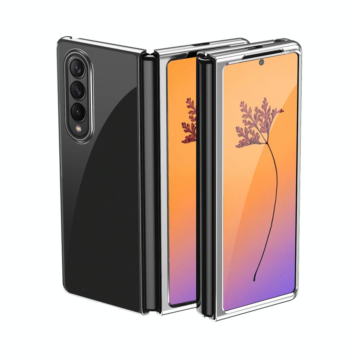 For Samsung Galaxy Z Fold4 5G Shockproof Clear Phone Case - Green 14