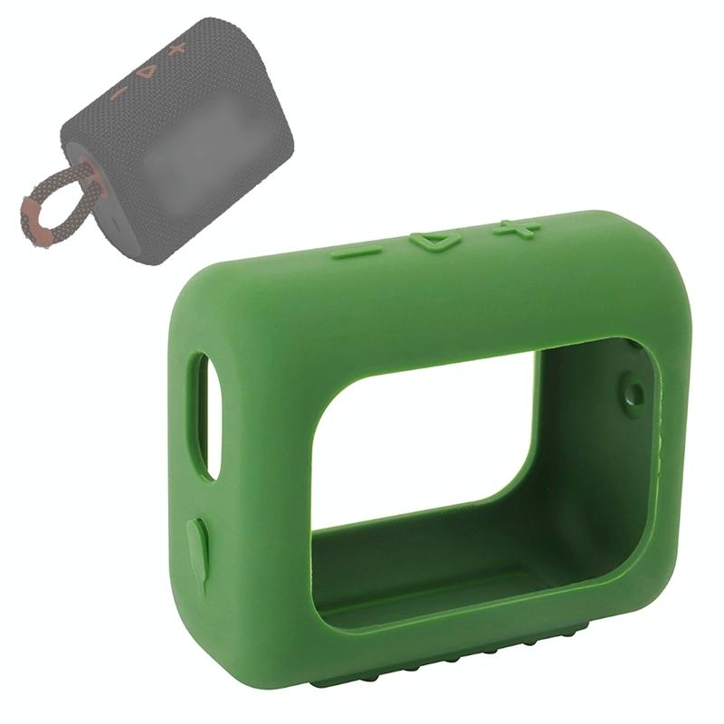 Portable Silicone Cover for Jbl Go3 Speaker with Carabiner - Orange 10