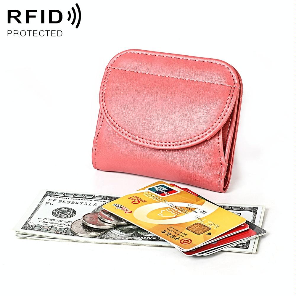 Women Leather Rfid Blocking Coin Purse - Compact Design - Purple 4