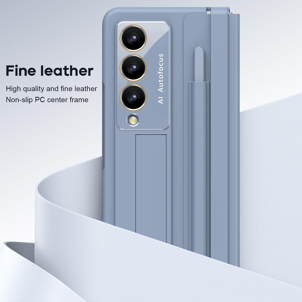 For Samsung Galaxy Z Fold4 5G Full Coverage Pc Case With Pen - Blue 3