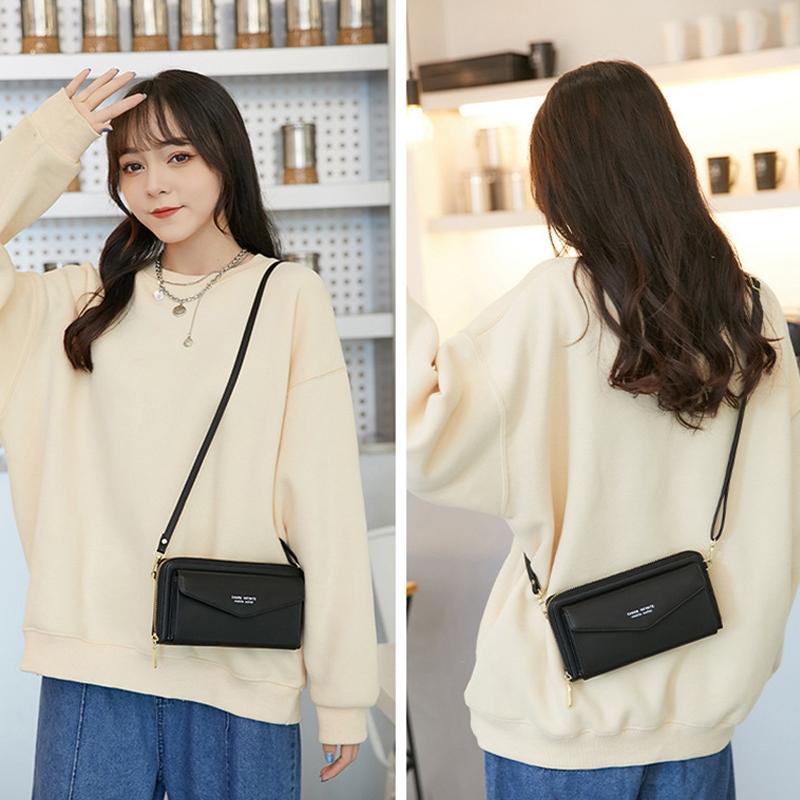 Anti Theft Rfid Cross Body Phone Bag With Touch Screen - Grey 7