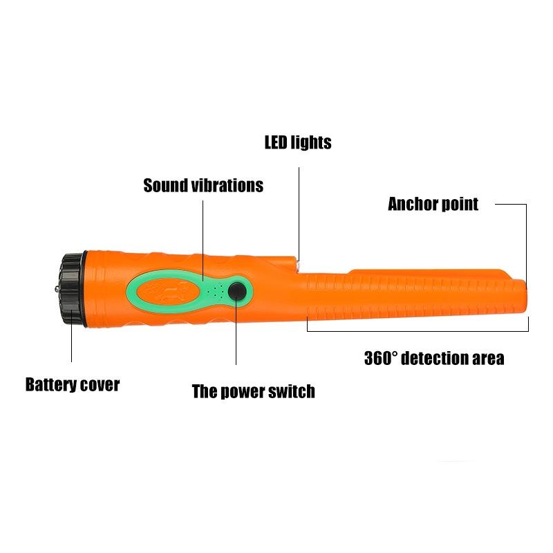 Outdoor Handheld Metal Detector for Treasure Hunting - Orange Purple 4