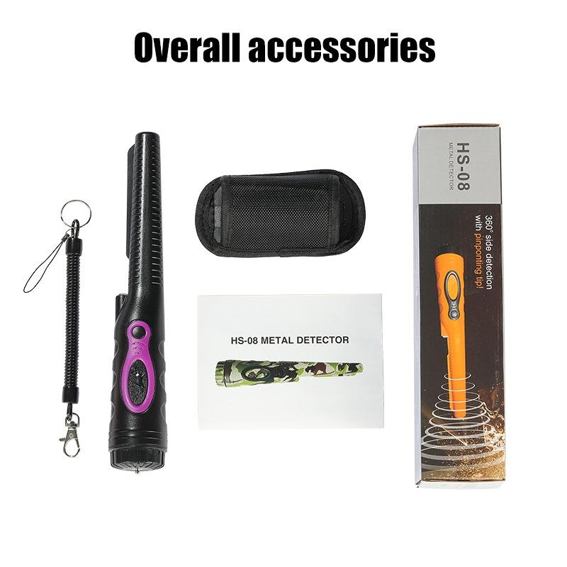 Outdoor Handheld Metal Detector for Treasure Hunting - Orange Purple 8