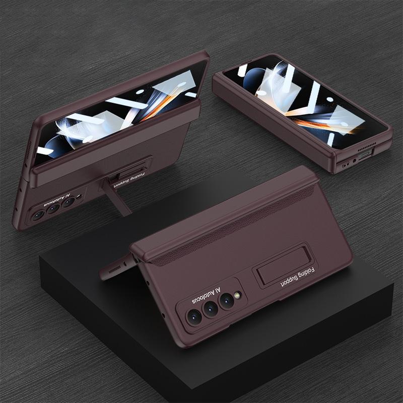 For Samsung Galaxy Z Fold4 5G Foldable Magnetic Hinge Case - Compact Design - Black 3