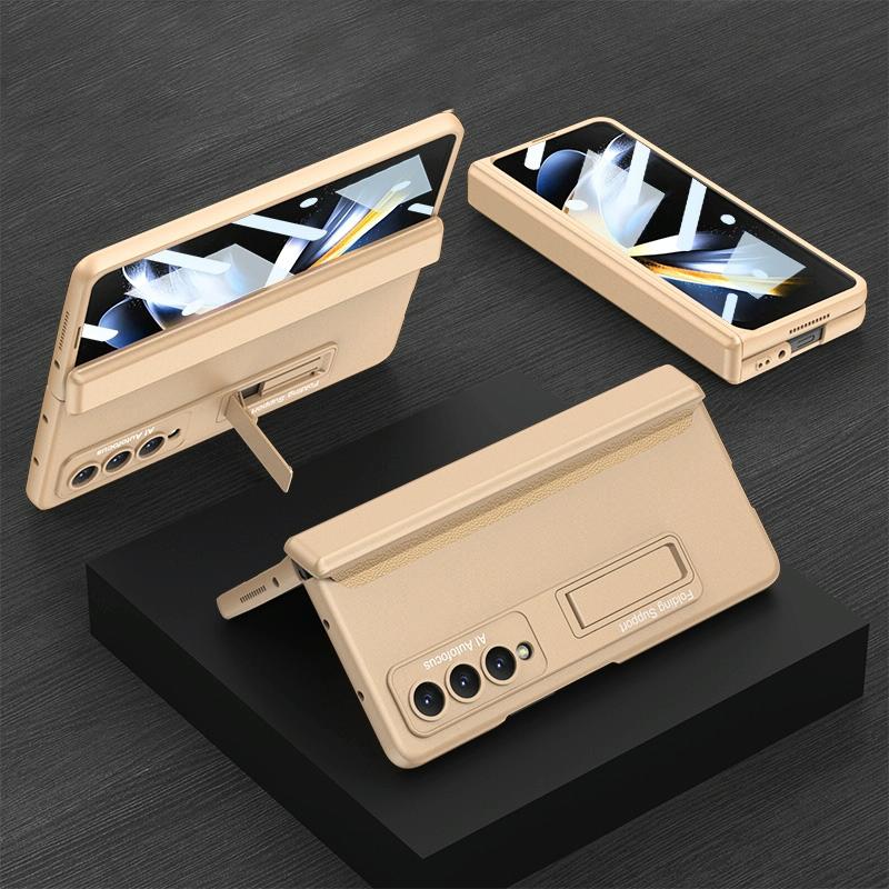 For Samsung Galaxy Z Fold4 5G Foldable Magnetic Hinge Case - Compact Design - Black 5