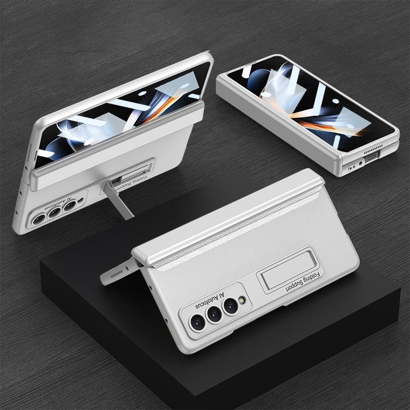 For Samsung Galaxy Z Fold4 5G Foldable Magnetic Hinge Case - Compact Design - Black 6