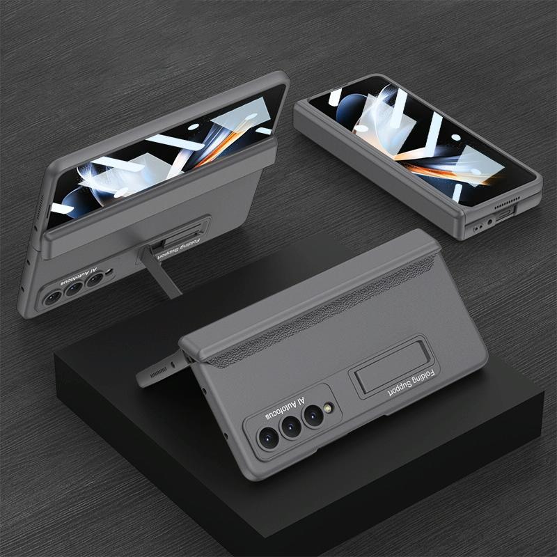 For Samsung Galaxy Z Fold4 5G Foldable Magnetic Hinge Case - Compact Design - Black 7