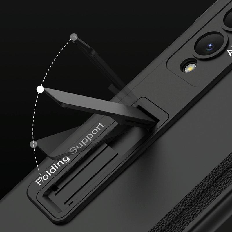 For Samsung Galaxy Z Fold4 5G Foldable Magnetic Hinged Case - Silver 3