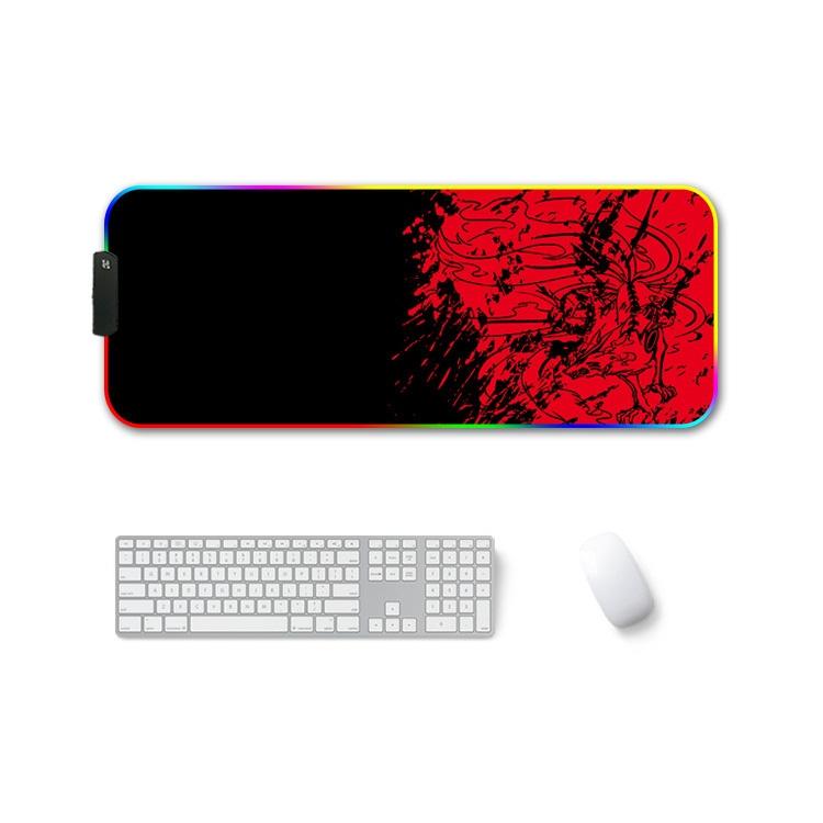 Rubber Thermal Transfer Rgb Luminous Non-Slip Mouse Pad - Ice Lend