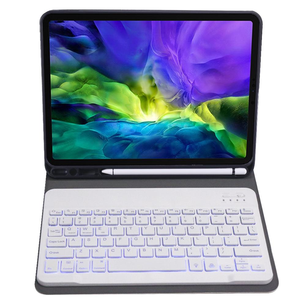 Detachable Bluetooth Keyboard Case For Ipad Pro 11 With Backlight & Pen Slot - Dark Blue 14