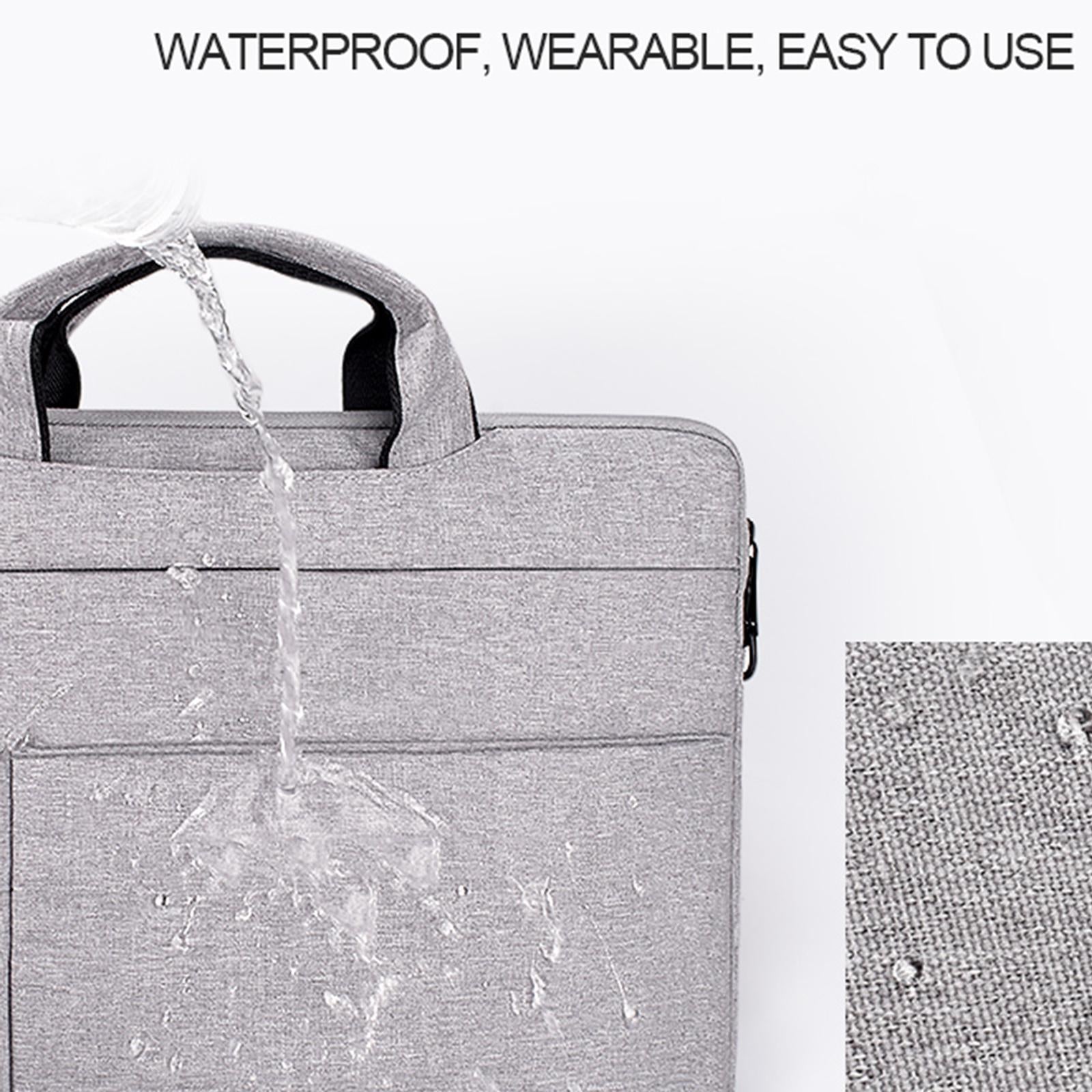 14.1-15.4 Inch Portable Laptop Shoulder Bag in Oxford Cloth & Nylon - Deep Space Gray 8