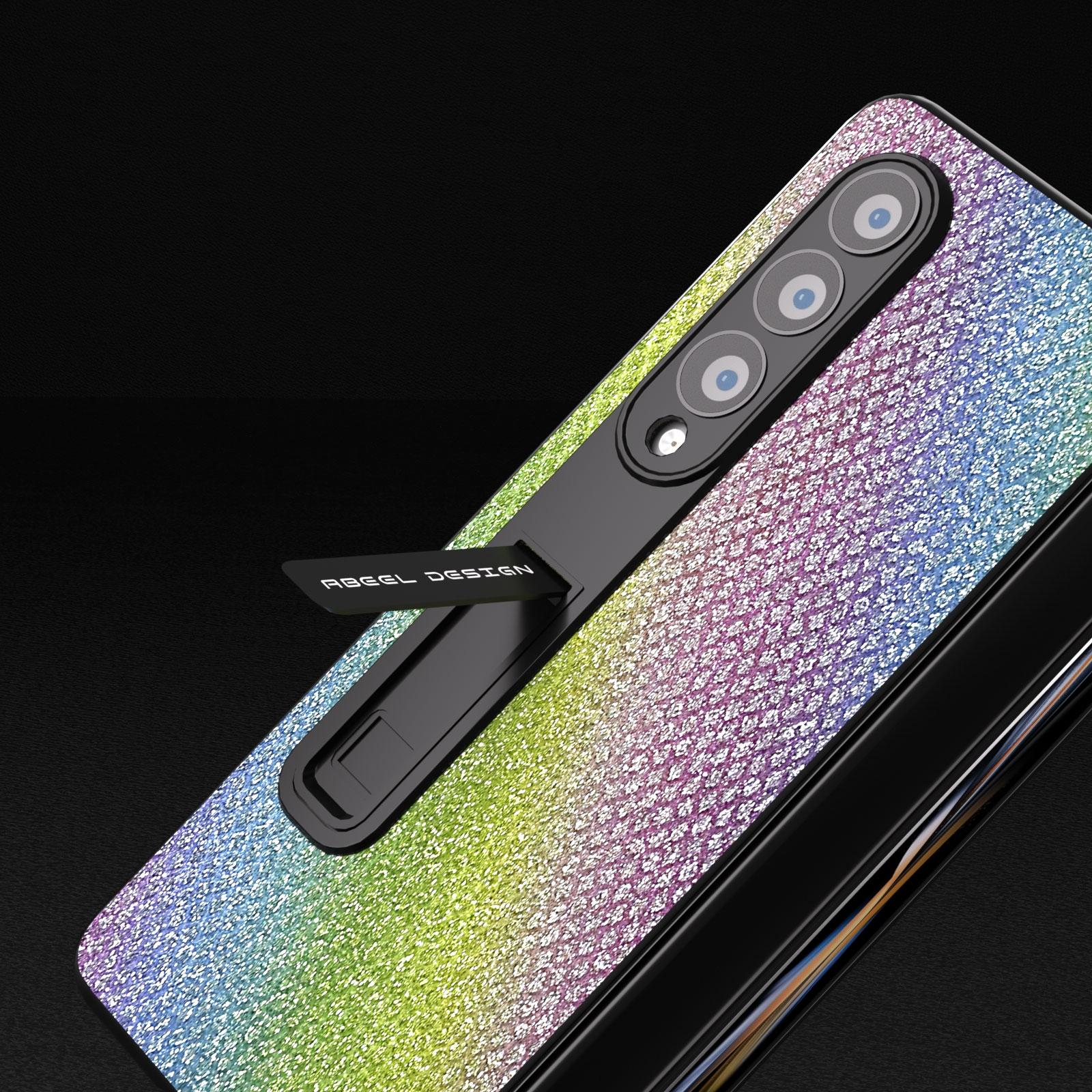 For Samsung Galaxy Z Fold4 5G Diamond Edge Case With Holder - Black 5