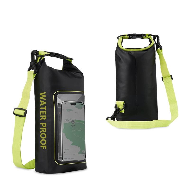 2 In 1 Waterproof Crossbody Phone Bag For Outdoor Cycling Swimming 2L Capacity - Green - 5L
