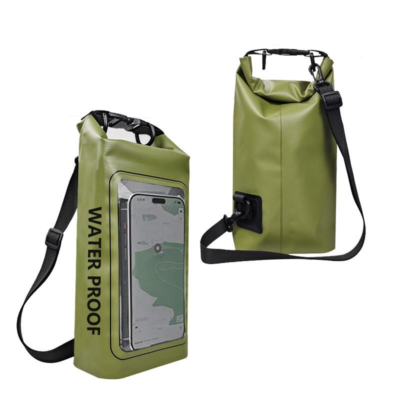 2 In 1 Waterproof Crossbody Phone Bag For Outdoor Cycling Swimming 2L Capacity - Green - 5L 12