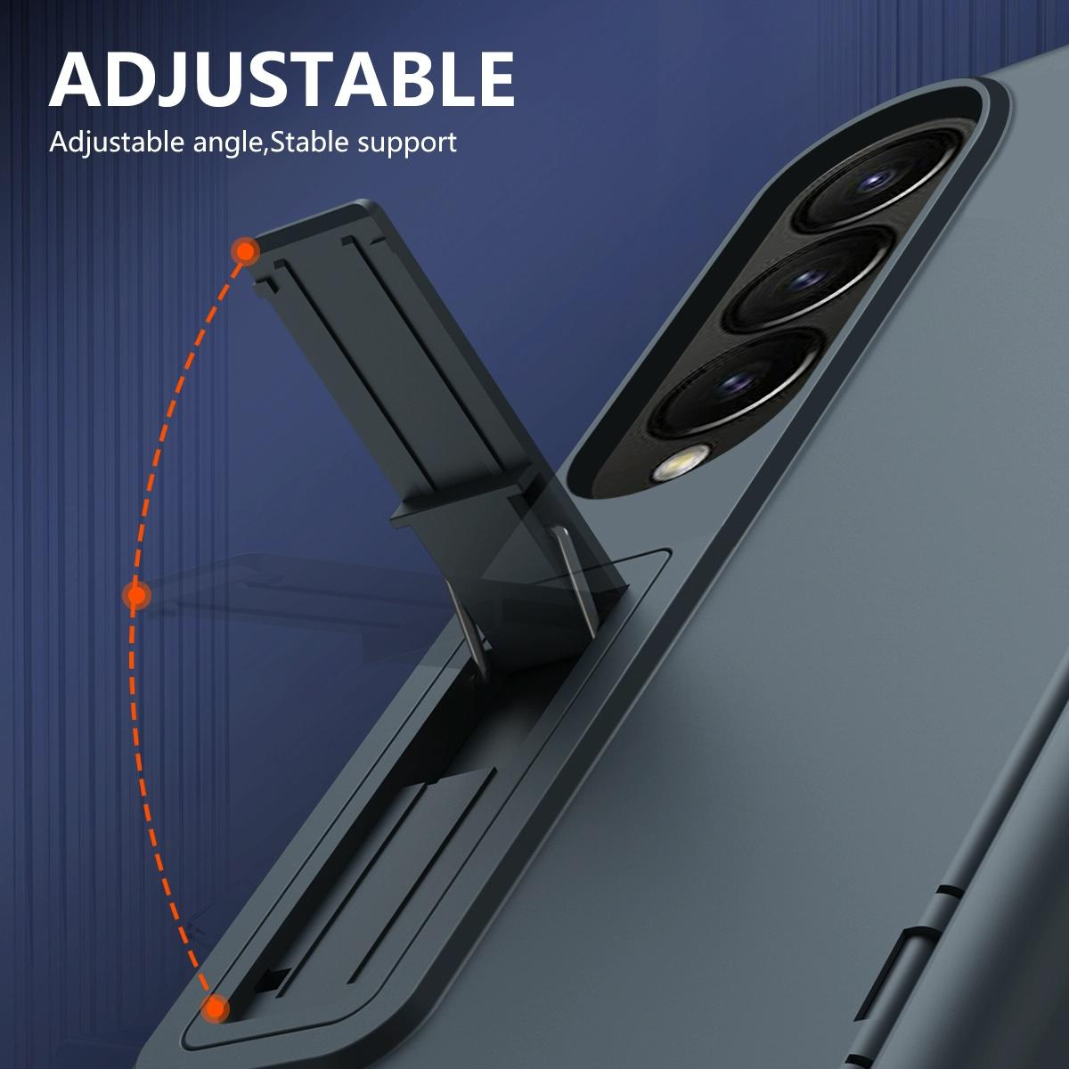 For Samsung Galaxy Z Fold4 5G Shockproof Case With Holder - All-Inclusive - Black 4