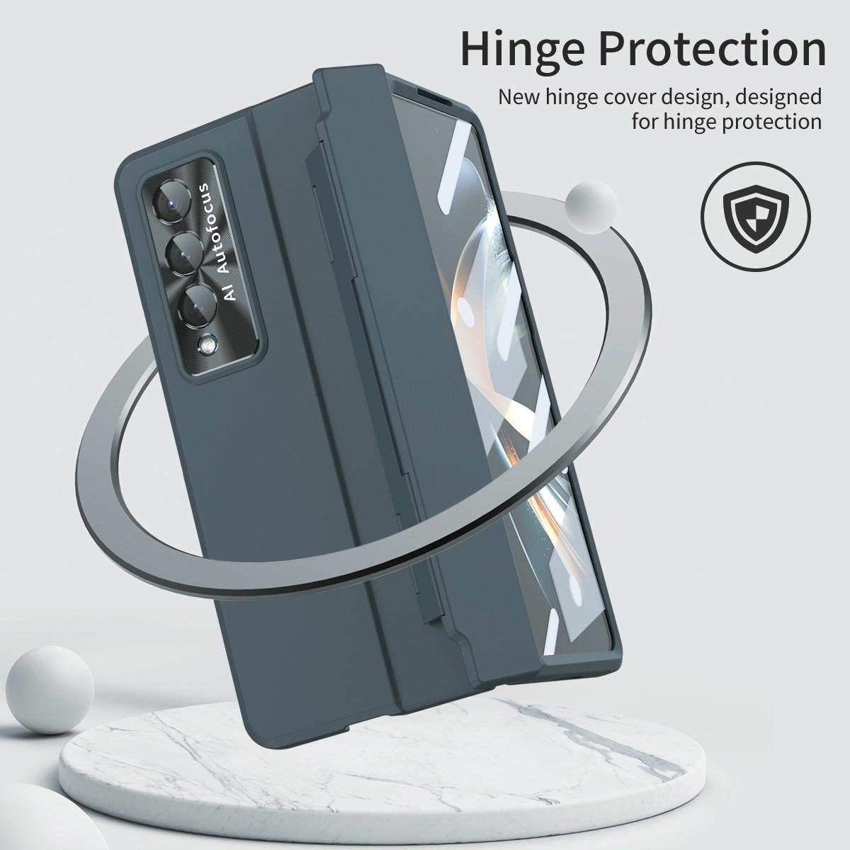 For Samsung Galaxy Z Fold4 5G Full Coverage Hinge Phone Case - Transparent 9