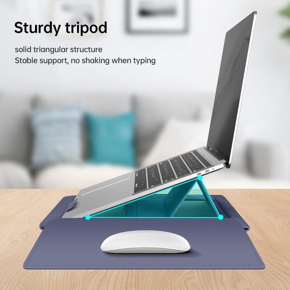 Versatile Laptop Bag with Mouse Pad Stand - Red 4