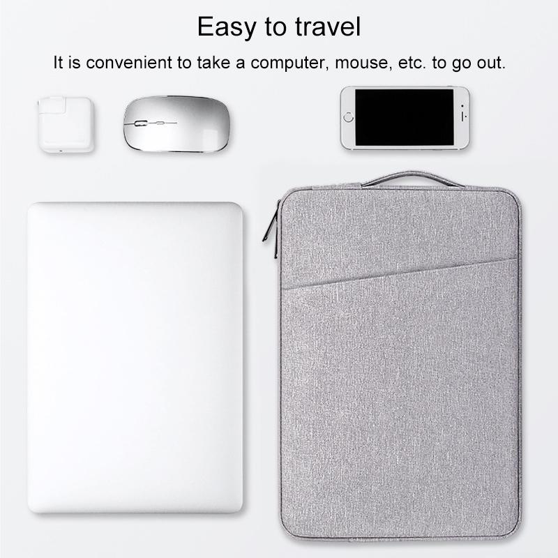 14.1 Inch Laptop Felt Sleeve Protective Case Carrying Bag - Navy Blue 12