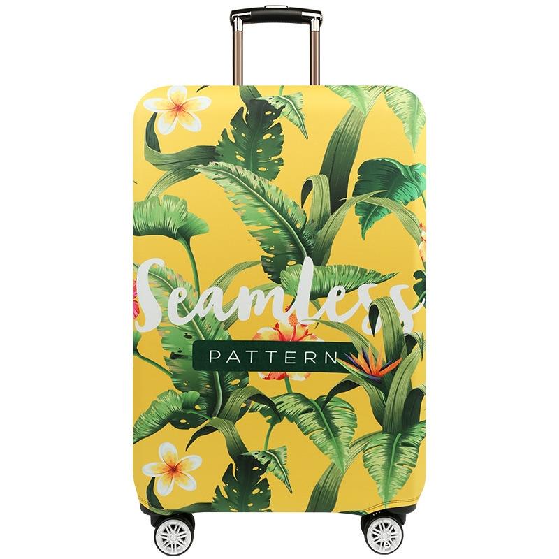 Stretchy Luggage Dust Cover - Durable & Protective - Size l - Banana Leaf Yellow - M 13