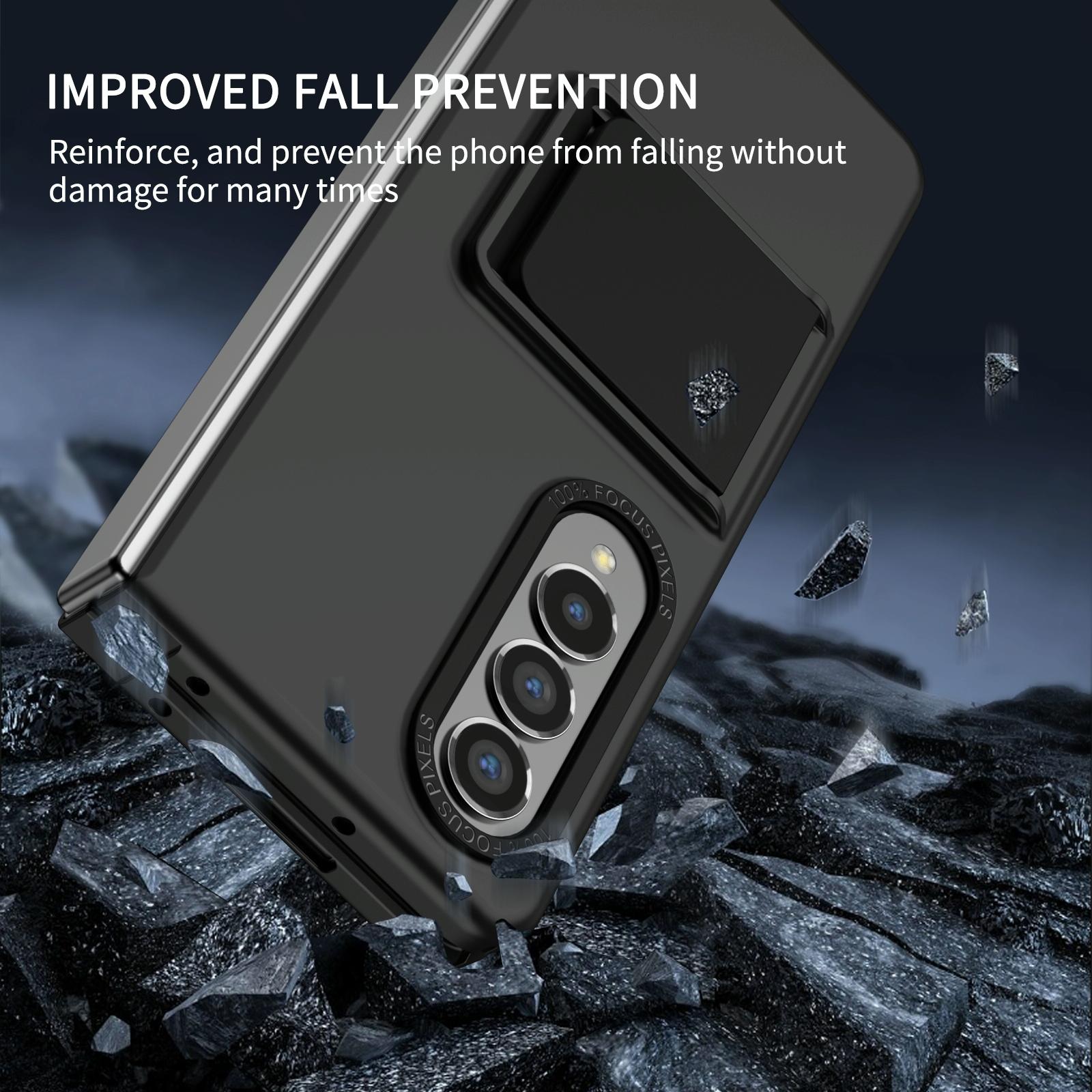 For Samsung Galaxy Z Fold4 5G Foldable 3D Design Phone Case - Blue 11